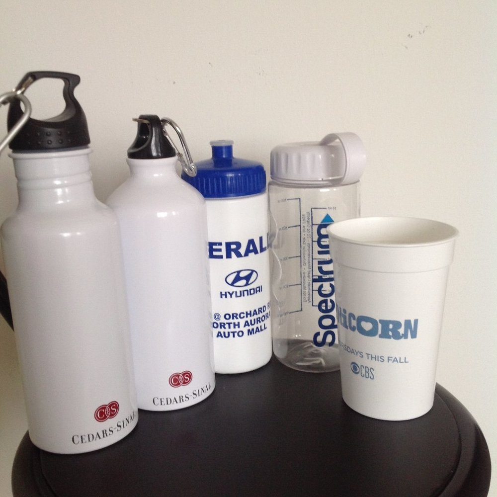 5 New Water Bottles and Cup
